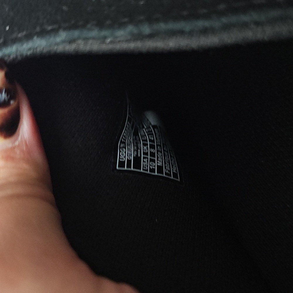 UGG Black Suede Slip-On Shoes - Picture 5 of 5